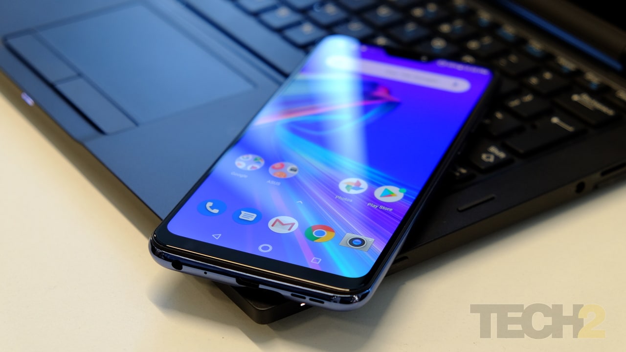 The phone has a micro USB port at the bottom along with a 3.5 mm headphone jack and a single speaker grille. Image: tech2/ Sheldon Pinto